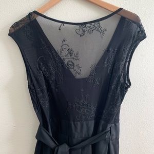 Ralph Lauren Fit & Flare Black Dress, Size 14, EUC